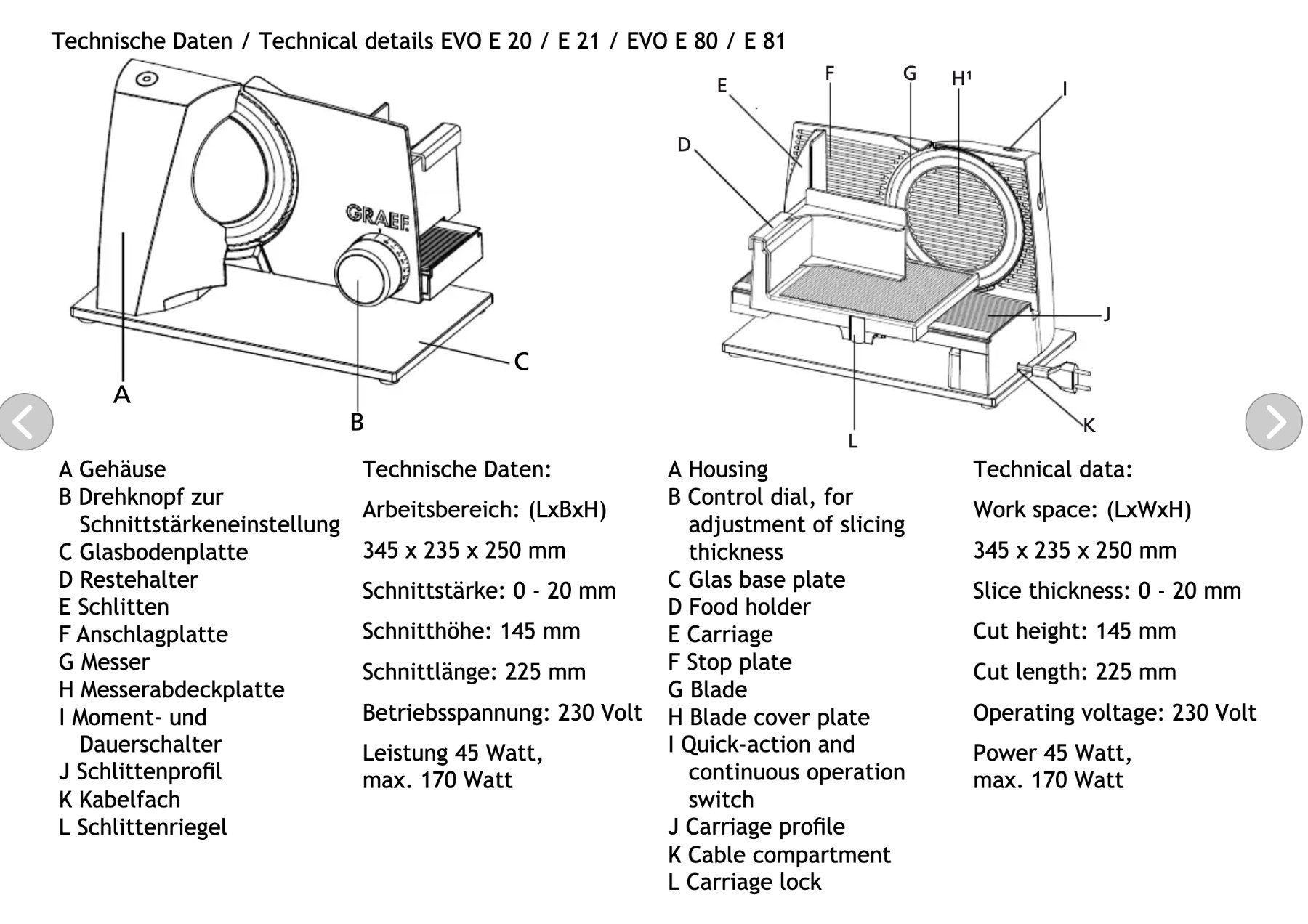 Graef Küchengeräte: Graef-Allesschneider Evo E20 – Gebraucht aus Pfeffingen von Unufer 9