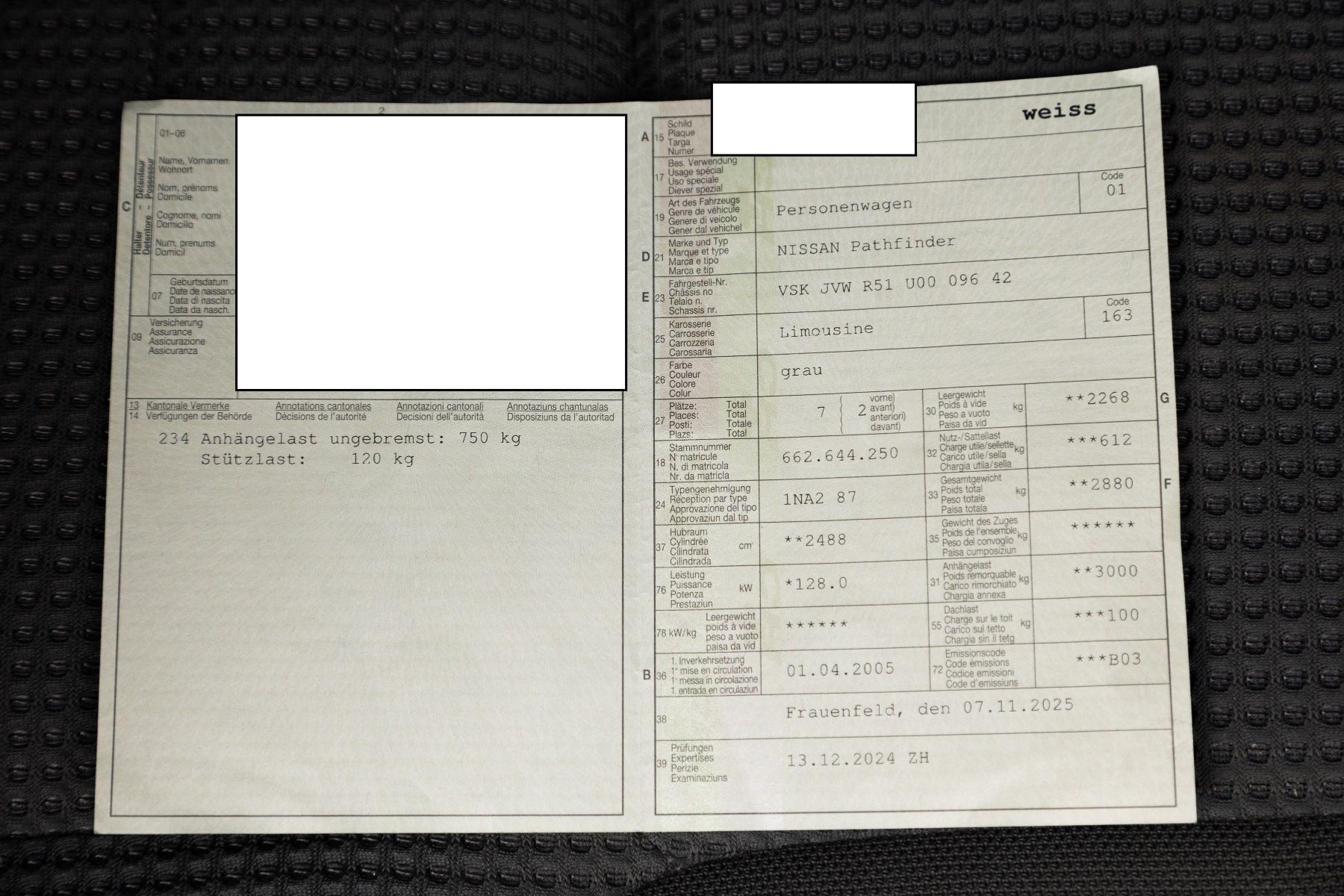 Nissan Autos: Nissan Pathfinder R51 2005 – Defekt aus Stettfurt von 2442 9