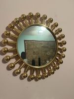 Sunburst Mirror Gold Metal Vintage Decorative