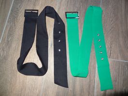 Lot de 2 ceintures femme, élastiques, taille 85