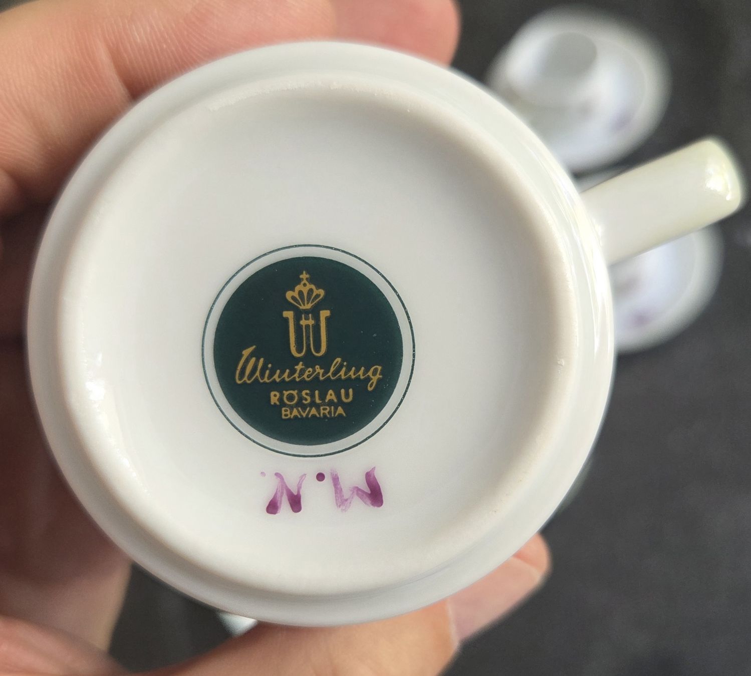 Set di piatti: Esspresso Service handgemahlt, Kaffee, Tee 6 teilig – Usato da Klingnau venduto da Groofty69 5