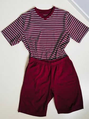 Herren Pyjama, Herbst, warm, Kurzarm und Shorts, Grösse S*