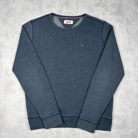 Pull Tommy Hilfiger Denim bleu gris - S