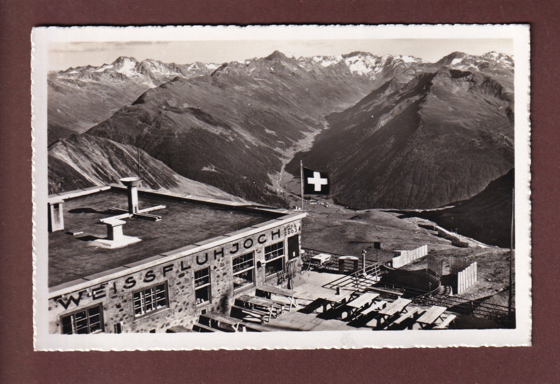 Cartoline postali: WEISSFLUHJOCH - 1938 – Usato da Pully venduto da nicecards-shop