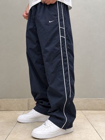 Nike Trackpants Navy / Weiss – Baggy Fit – Grösse L