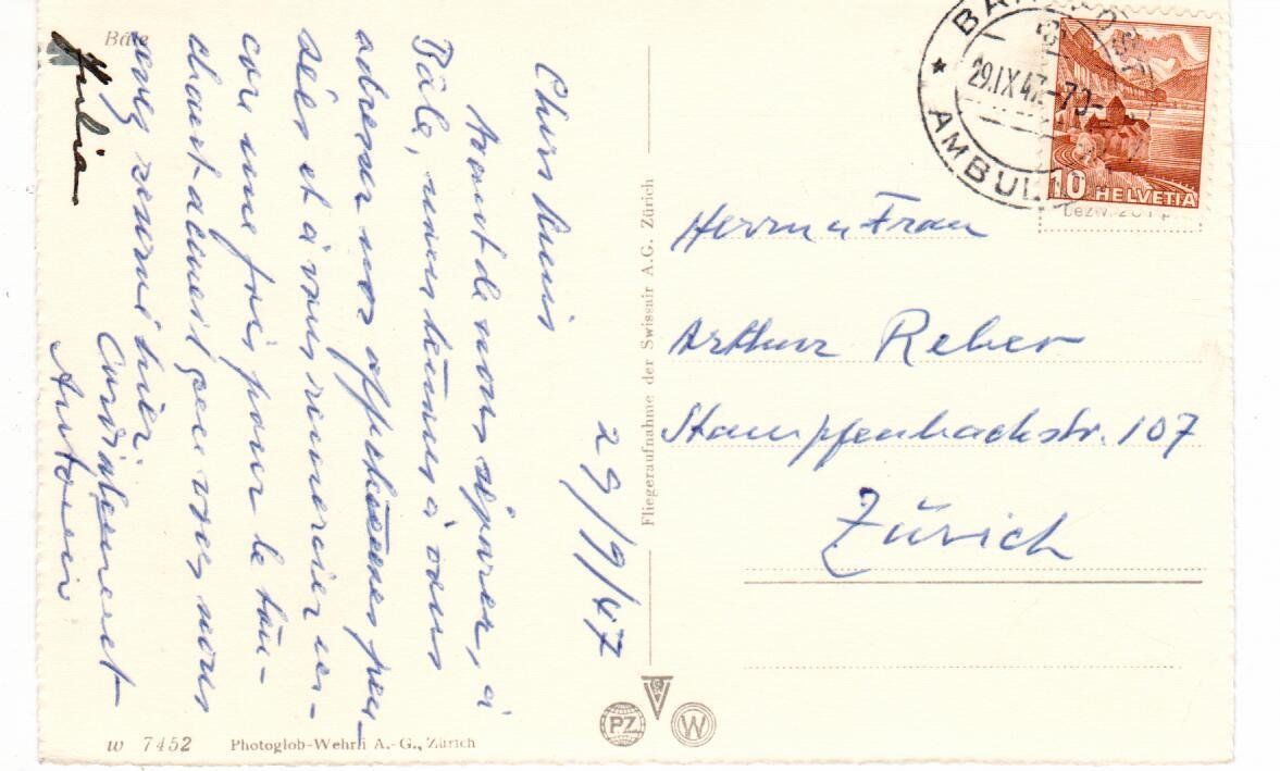 Cartes postales: Basel 1947 – D'occasion à Wolhusen par Curver9 1