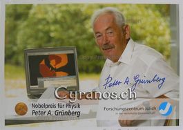 Peter A. Grünberg (1939-2018) Nobelpreisträger - Autogramm