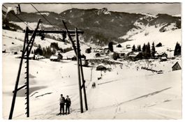 Ansichtskarte Kurort Oberiberg SZ, Skilift