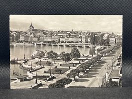 Genève. Quai du Mont-Blanc et vue sur la Ville