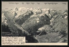 Samedan, Bergpanorama mit Ober-Engadin