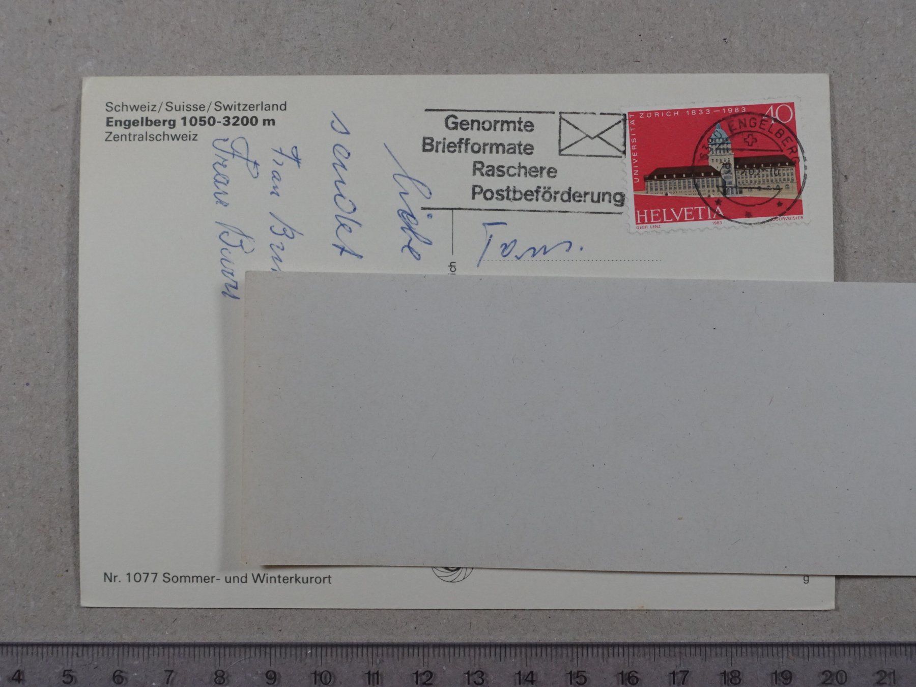 Ansichtskarten: Engelberg, 1983 – Gebraucht aus Lenzburg von fh1 1