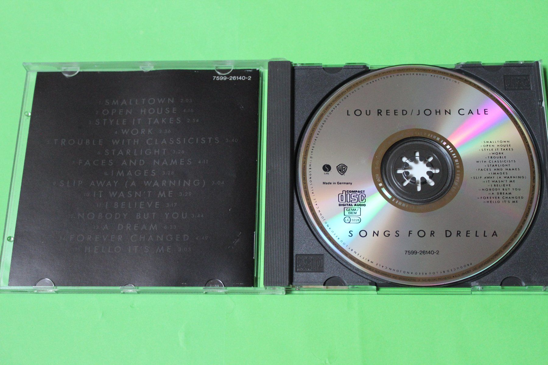 CDs: LOU REED / JOHN CALE - SONGS FOR DRELLA CD – D'occasion à Tübach par JamesStone 2