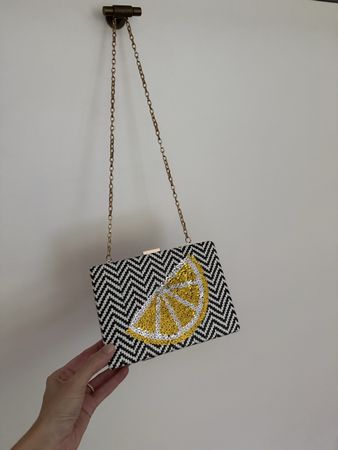 Clutch Lemon Sequin – Brand New, Never Used