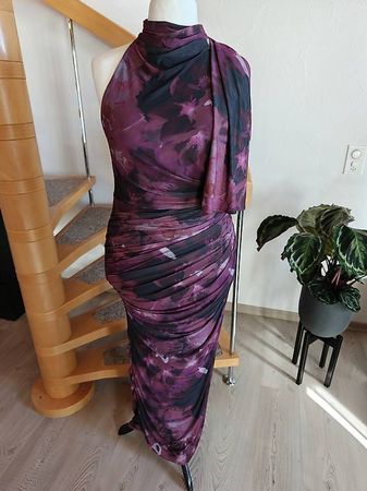 ASOS DESIGN Abendkleid 46 NEU Beere Gemustert