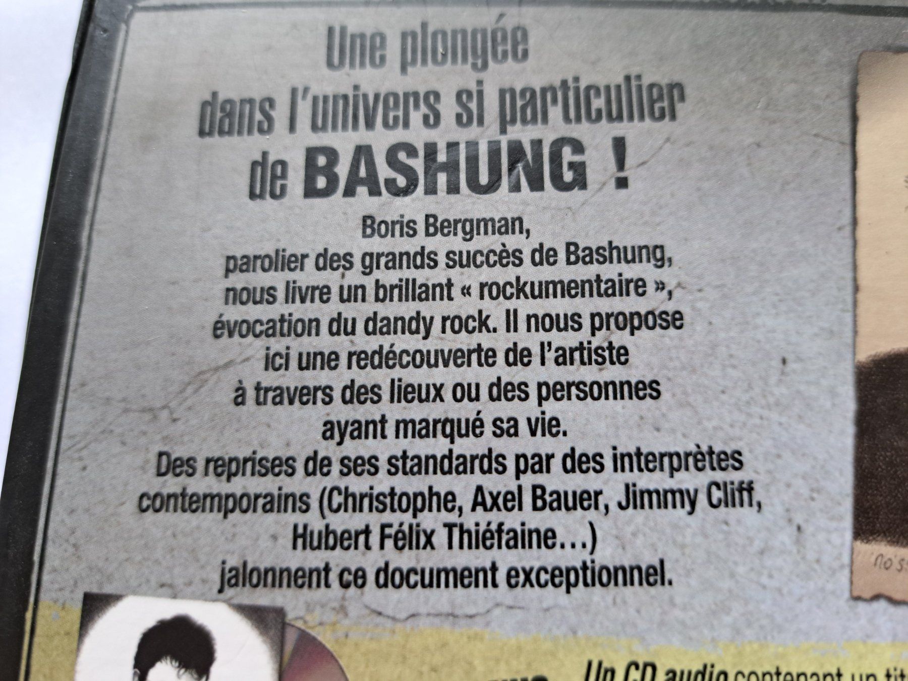 Tutti i DVDs: DVd + CD  Le documentaire sur Alain Bashung par Bergman – Usato da Pully venduto da bro_n52j 3