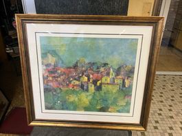 LES BAUX DE PROVENCE TABLEAU SIGNÉ ET DATÉ 1994 Aquarelle