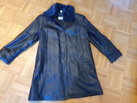 Leder- Mantel Gr. 40
