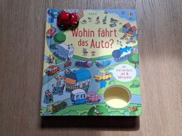 Kinderbuch Wohin fährt das Auto? mit Aufzieh-Auto