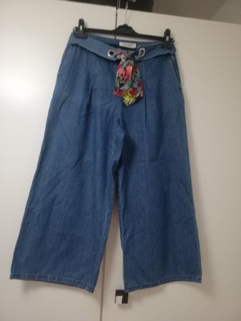 Pantaloni estivi NAF NAF color jeans con foulard, taglia M