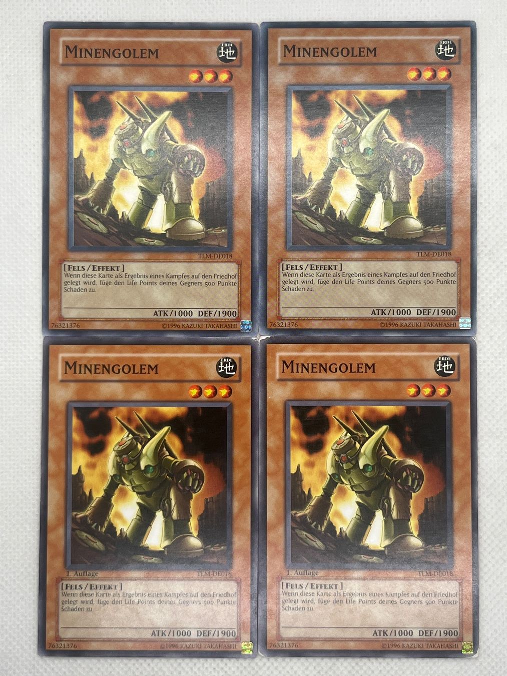 Yugioh Sammelbilder & Trading cards: MINENGOLEM TLM-DE018 4 Stk. – Gebraucht aus Hinterkappelen von Kim1992