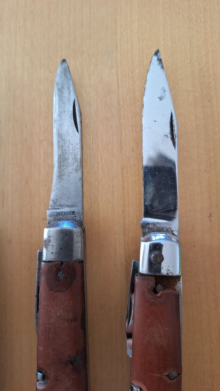 Schweizer Armee Coltelli tascabile: 6 alte Militärsackmesser – Usato da Bönigen venduto da saft195619 2