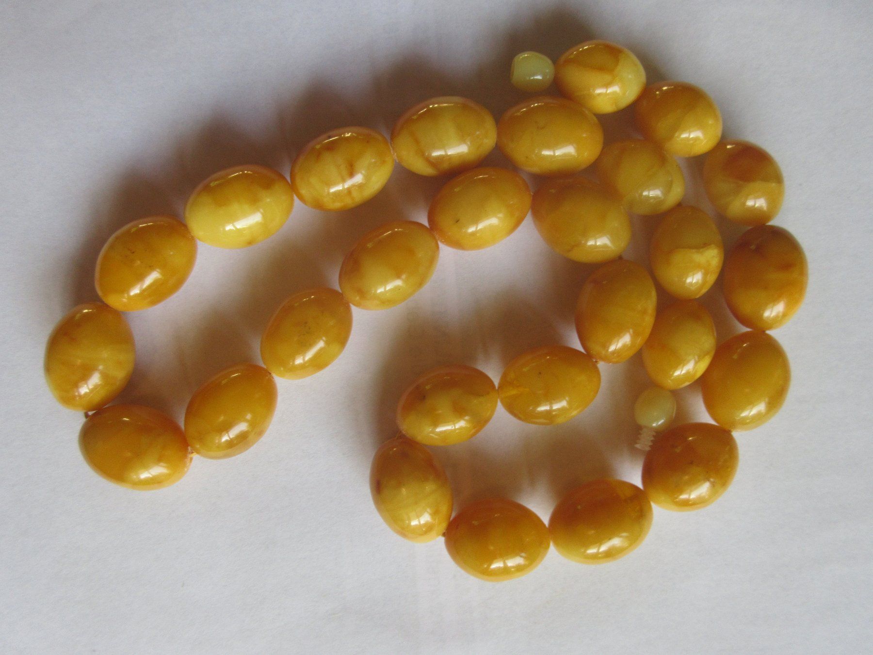 Catenine: Oliven-Bernsteinkette in der Farbe Butterscotch ca.54g – Usato da Sylt venduto da elizan 7