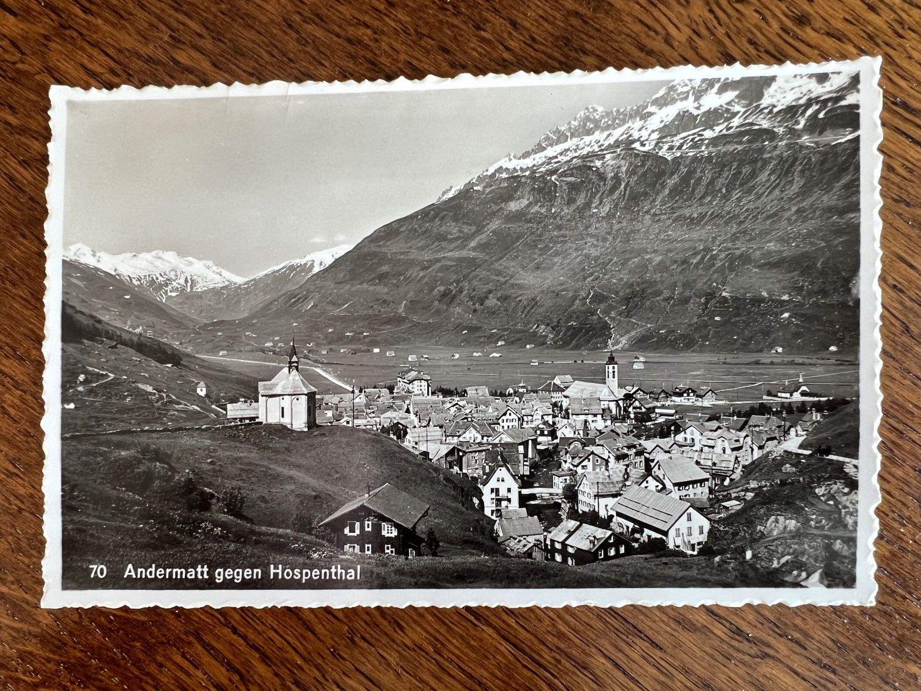 Cartoline postali: Postkarte Andermatt gegen Hospenthal – Usato da Grueningen venduto da ant_qb8l