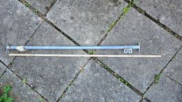 Metallstrebe verzinkt mit Montageflansch 106cm gebraucht