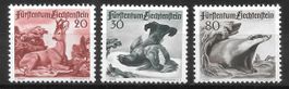 Liechtenstein Serie 232-234 ** Jagdserie 7.3.1950