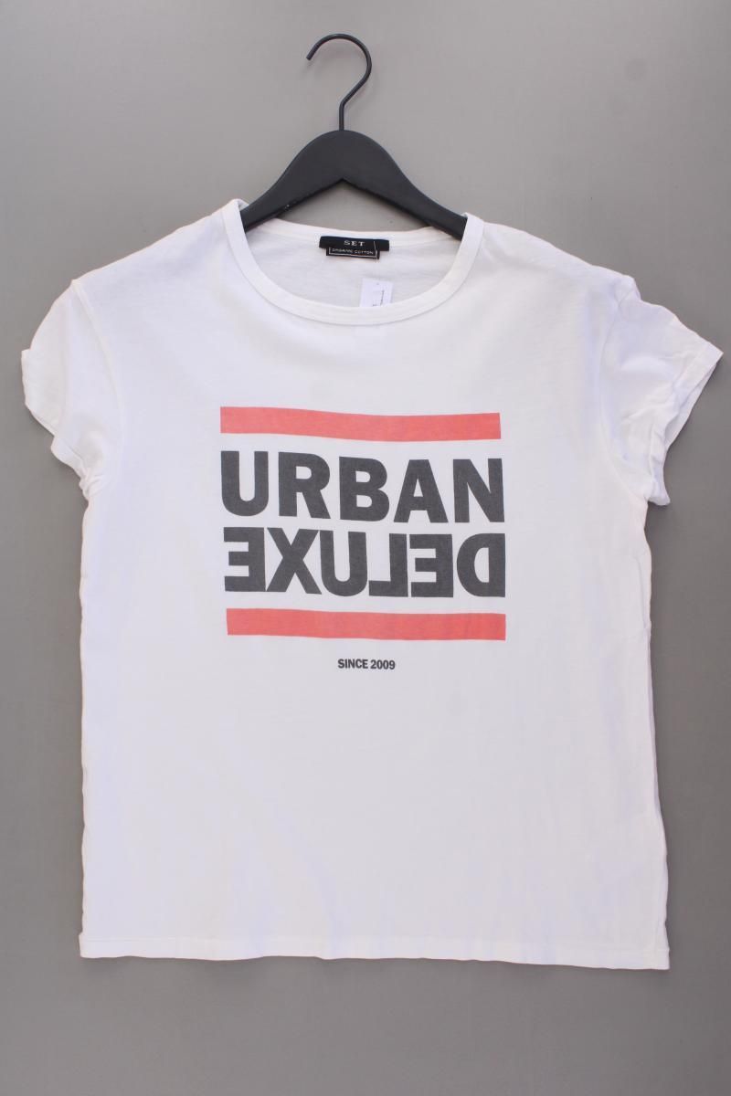 T-shirt: Set Printshirt Gr. 34 Kurzarm weiß – Usato da Neustadt an der Waldnaab venduto da SecondLifeFashion
