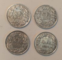 50 Rappen 1948, 1951, 1957, 1958 (Silber)