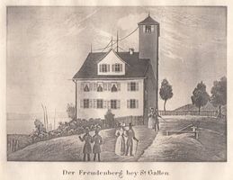 FREUDENBERG ST. GALLEN, AQUATINTA ~1840