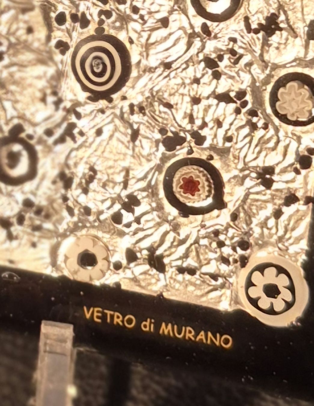 Murano Servierplatten: MURANO "Millefiori" 21 x 21 cm – Gebraucht aus Genève von antade 2