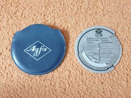 historische Agfa DIN Belichtungstabelle analoge Fotografie