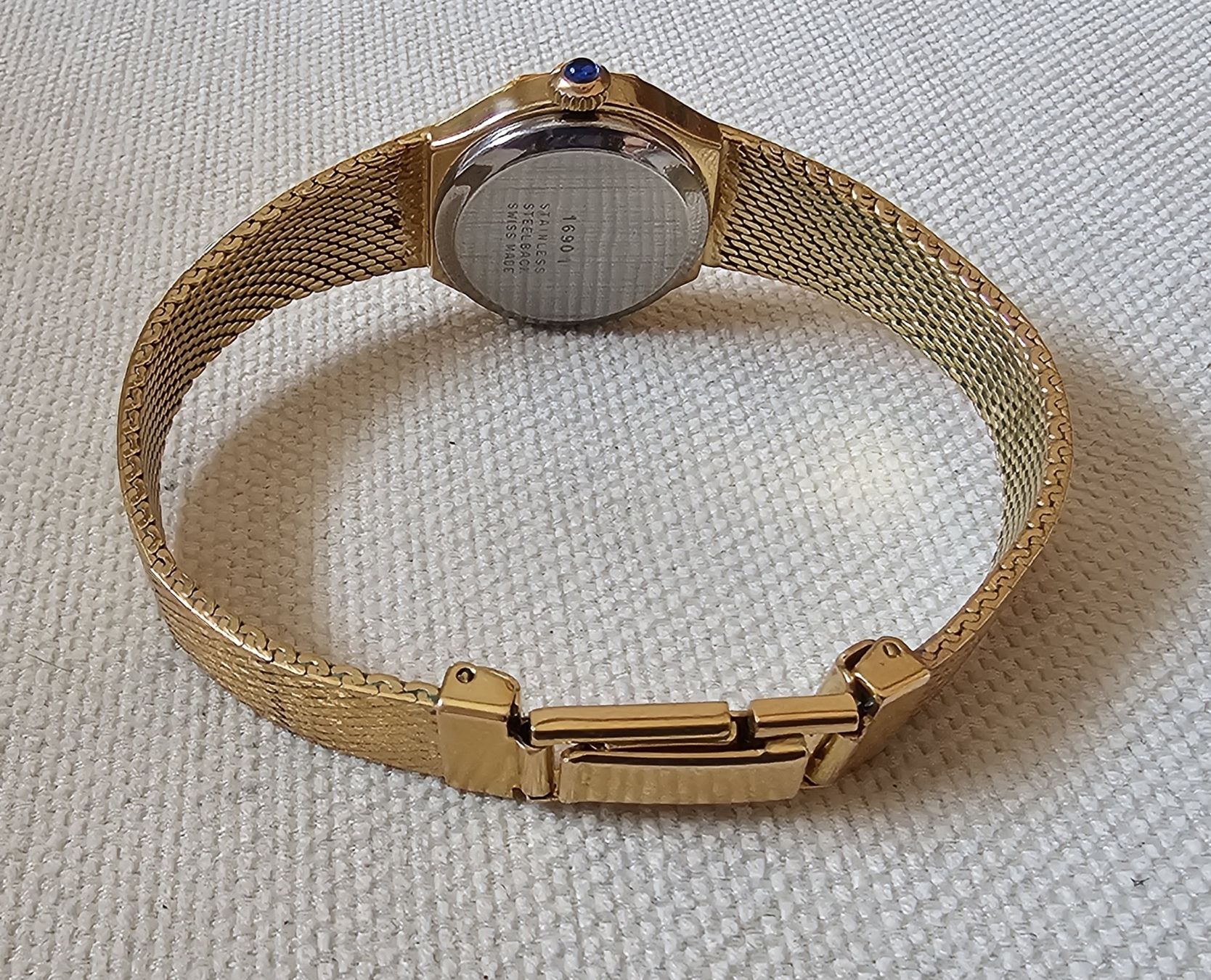 Swiss Orologi: Ermano Vergoldet elegante Damenuhr – Usato da Speicher venduto da Lemore 6