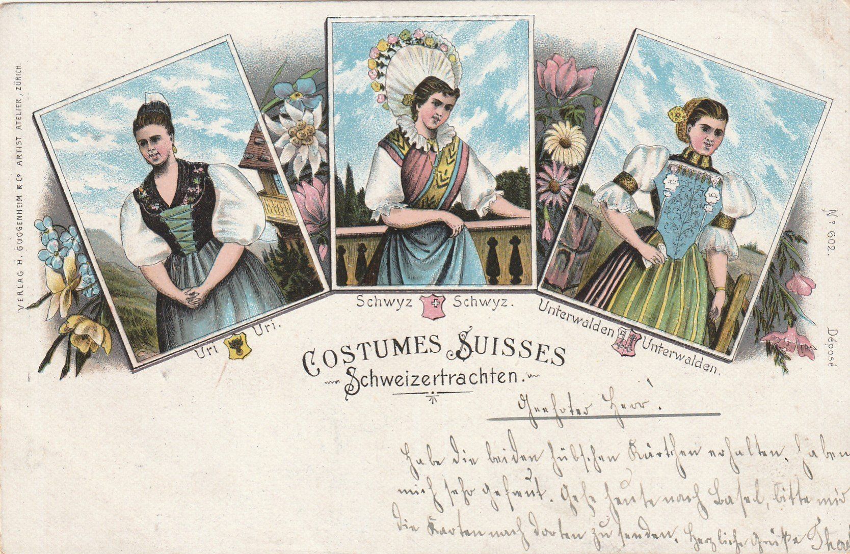 Cartoline postali: 3 Trachtenfrauen – Usato da Rorschacherberg venduto da fratovi2