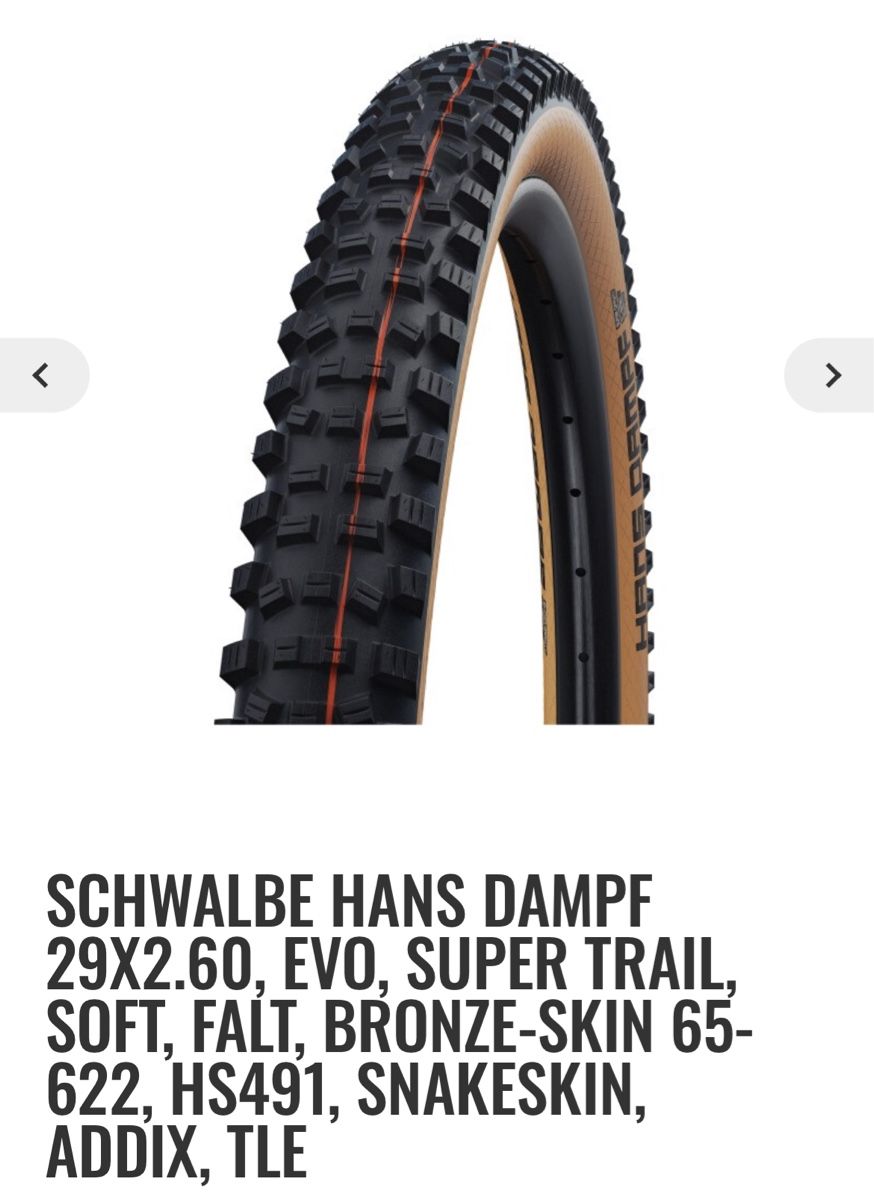 Schwalbe Hans Dampf Evo Faltreifen 29x2,6" – Super Gravity, Addix Compound Für E-Enduro & Trails