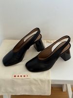 Marni Slingback Sandalen Schwarz, 36  Neu & ungetragen