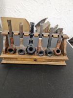 Pfeifenständer mit 7 Pfeifen, Holz,  Rarität Sammlung 