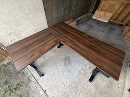 Elektrisch höhenverstellbarer L-Schreibtisch 160 × 140 cm, a