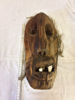Holzmaske, alte geschnitzte Maske, Wanddeko, Rarität
