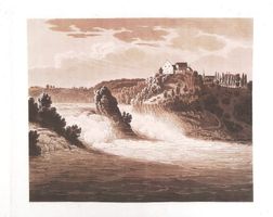 Rheinfall Schloss Laufen Neujahrsblatt 1826 sehr selten