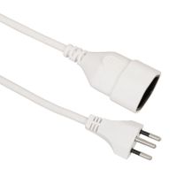Verlängerungskabel 3-Polig 3m, weiss, H05VV-F 3G1.0mm2, mit