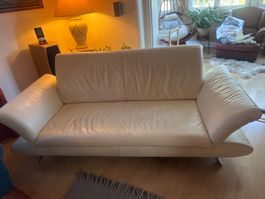 Ledersofa hellbeige 2-Sitzer guter Zustand