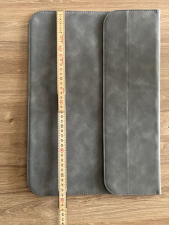 Laptop Hülle Filzoptik 40x30cm Dunkelgrau Dokumentenfach