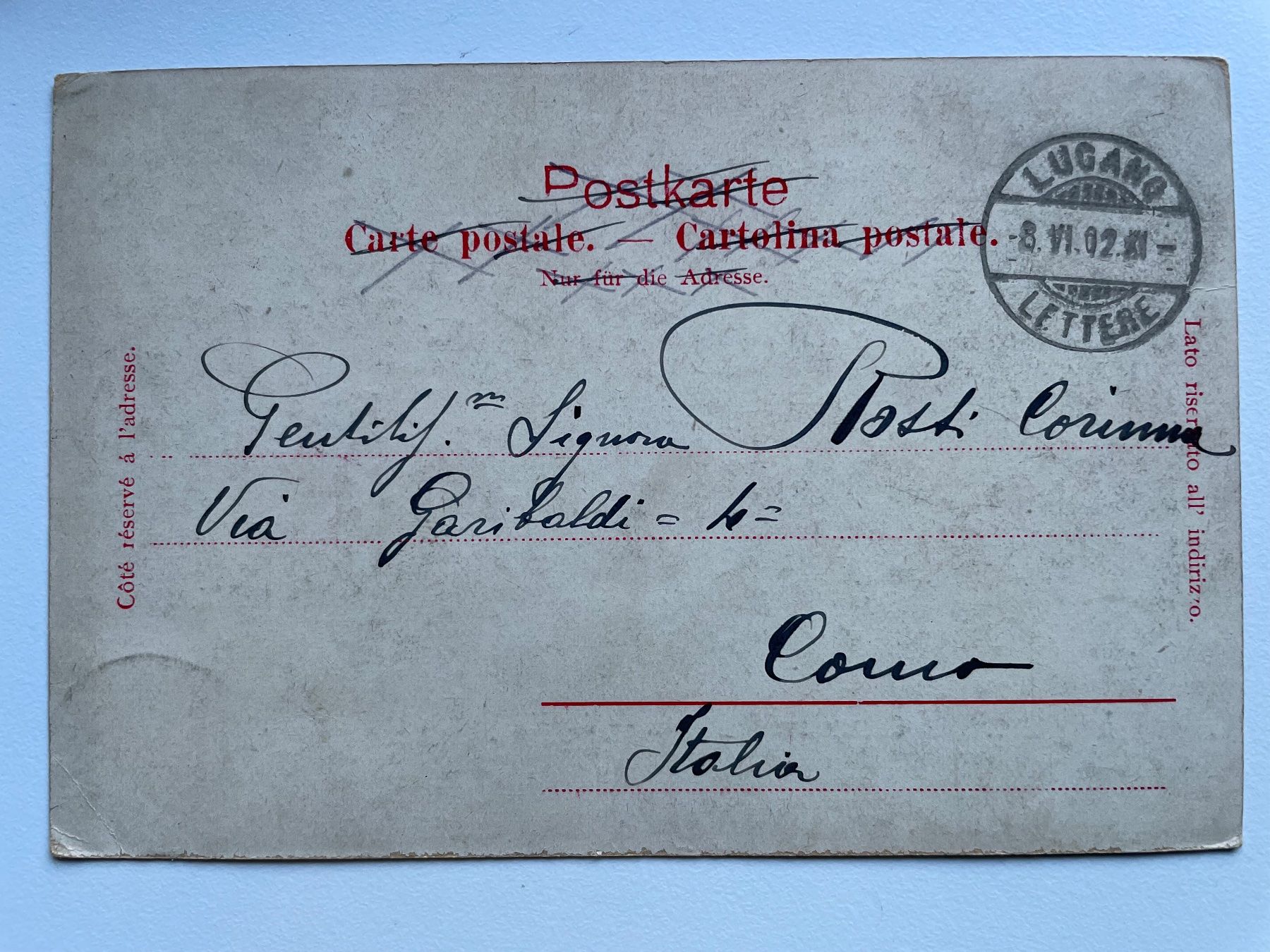 Cartoline postali: Lugano 1902 – Usato da Faido venduto da Luca555 1