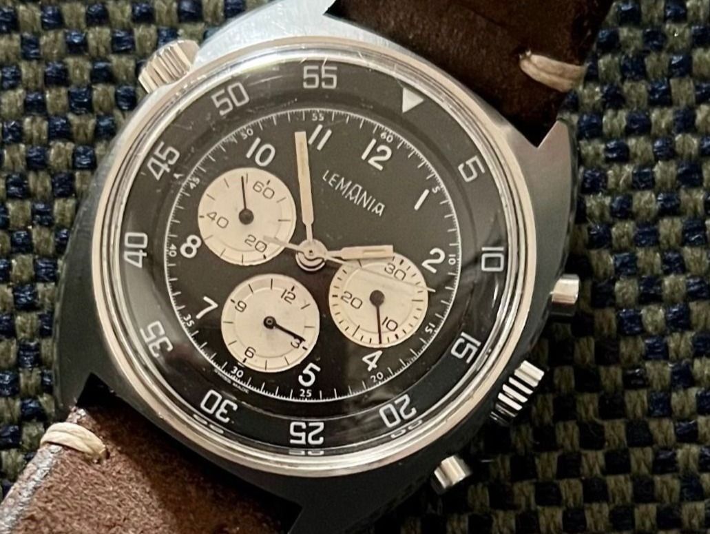 Lemania Orologi: Rare Vintage Lemania Panda Chronograph – Usato da Morges venduto da 24time 5