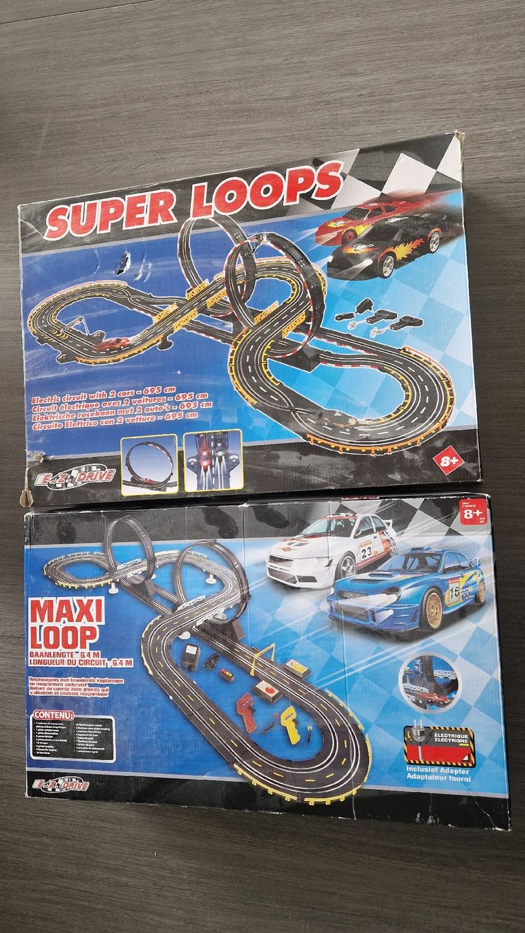 Rennbahnen: Circuit de course électrique E-Z DRIVE Super Loops+Maxi Loop – Gebraucht aus Corban von marqo