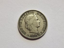 20- Rappen 1887 selten.