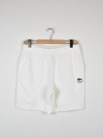 Lacoste Paris Shorts, unisex, Gr.M, weiss, wie neu